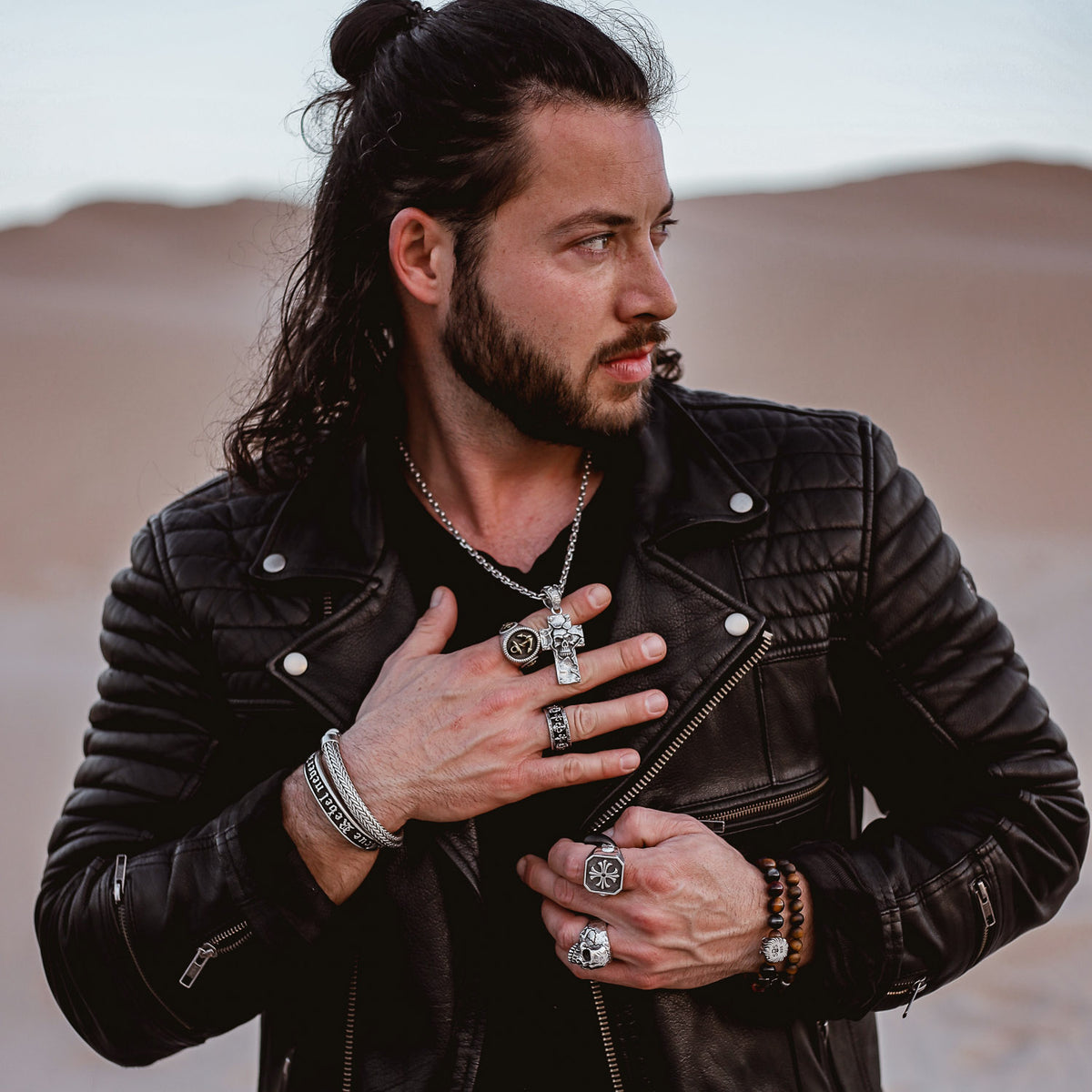 Anhänger Kreuz Totenkopf