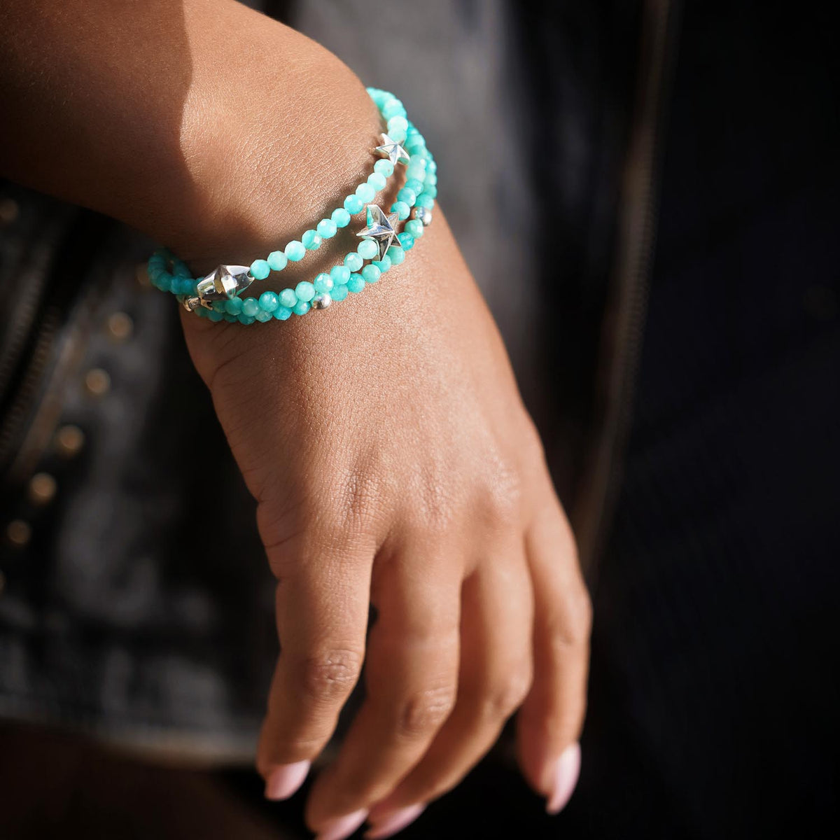 Bracelet Star Amazonite 3-er