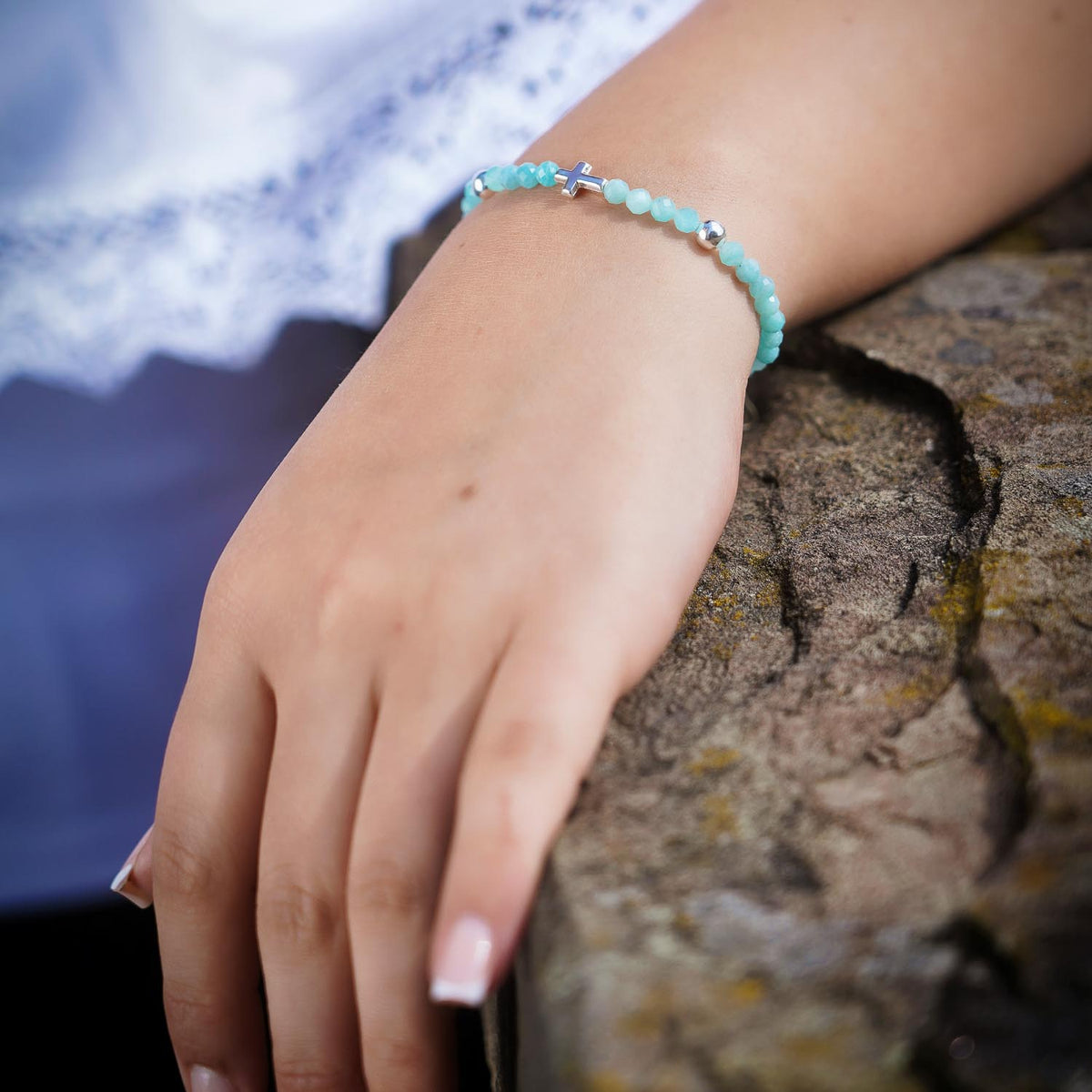 Bracelet Cross Amazonite