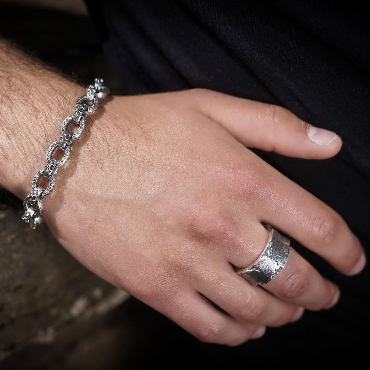 Silberarmband Lilie