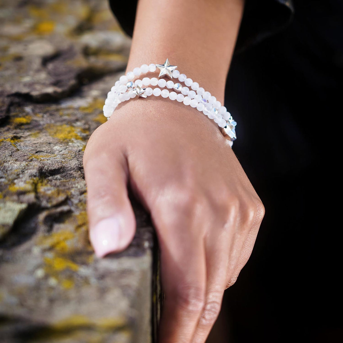 Armband Stern Mondstein 3-er