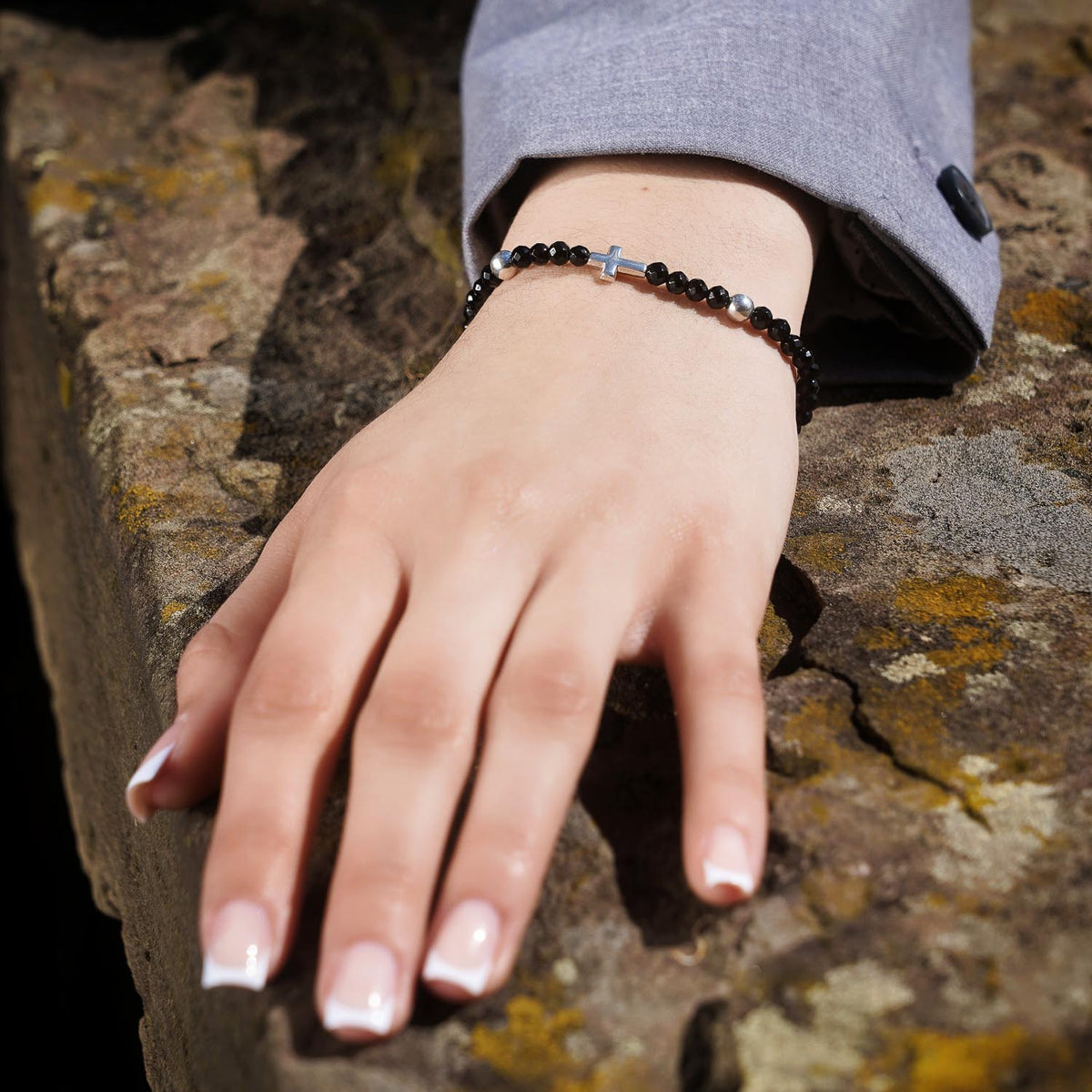 Bracelet Cross Onyx 