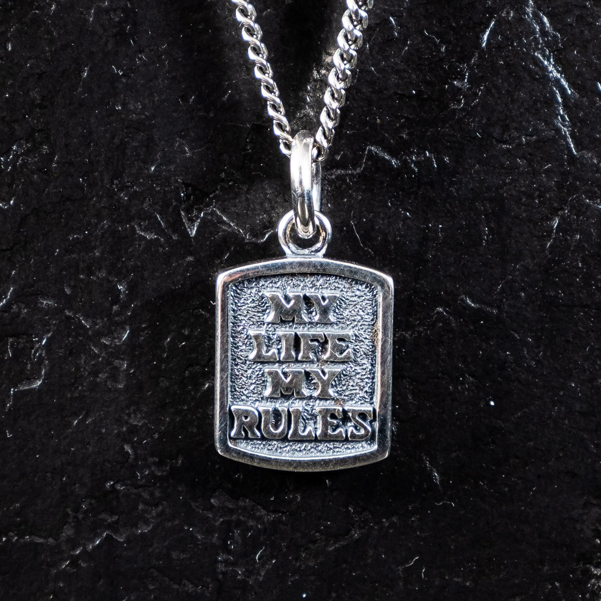 Anhänger Dog Tag "My life my rules"