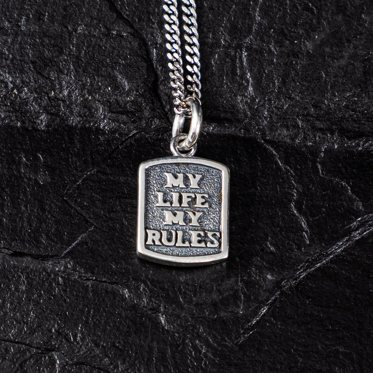 Anhänger Dog Tag "My life my rules"