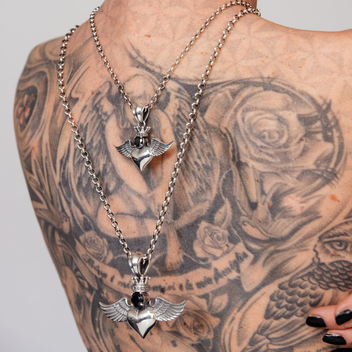 Pendant Heart Wings Crown 