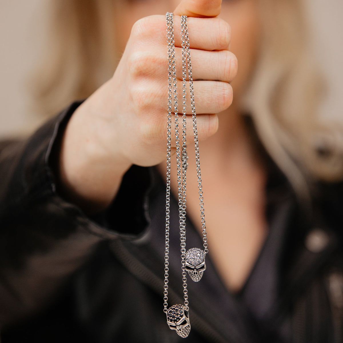 ANHÄNGER TOTENKOPF ZIRKONIA PAVÉ