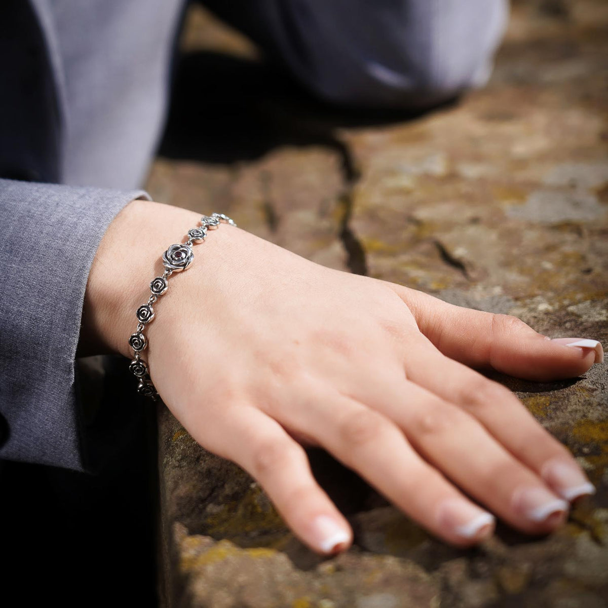 Silberarmband Rose