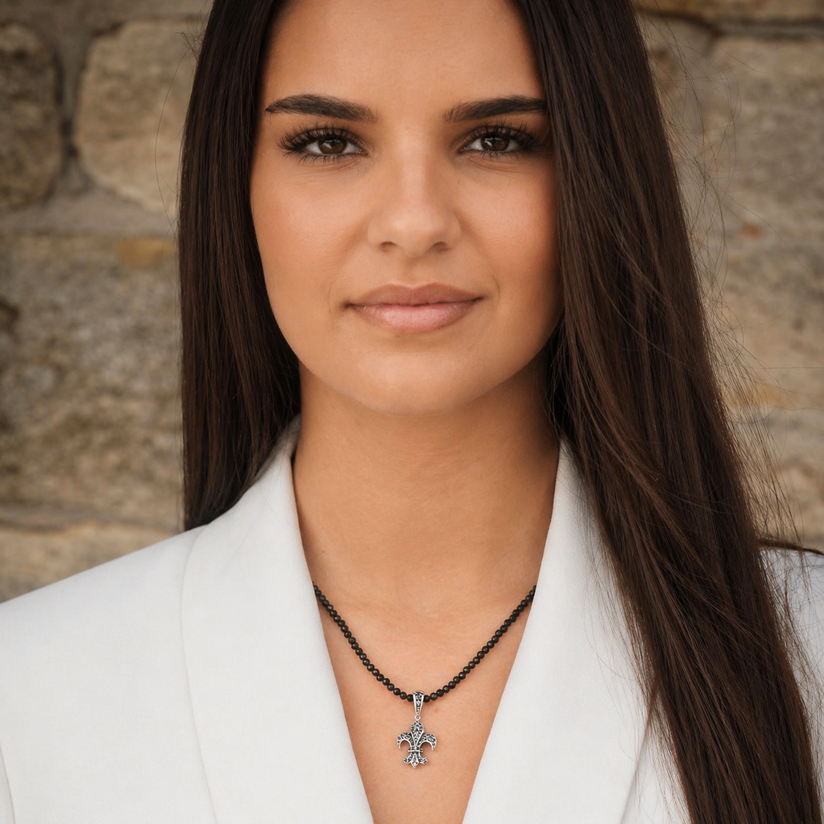 ANHÄNGER LILIE MIT ZIRKONIA PAVÉ