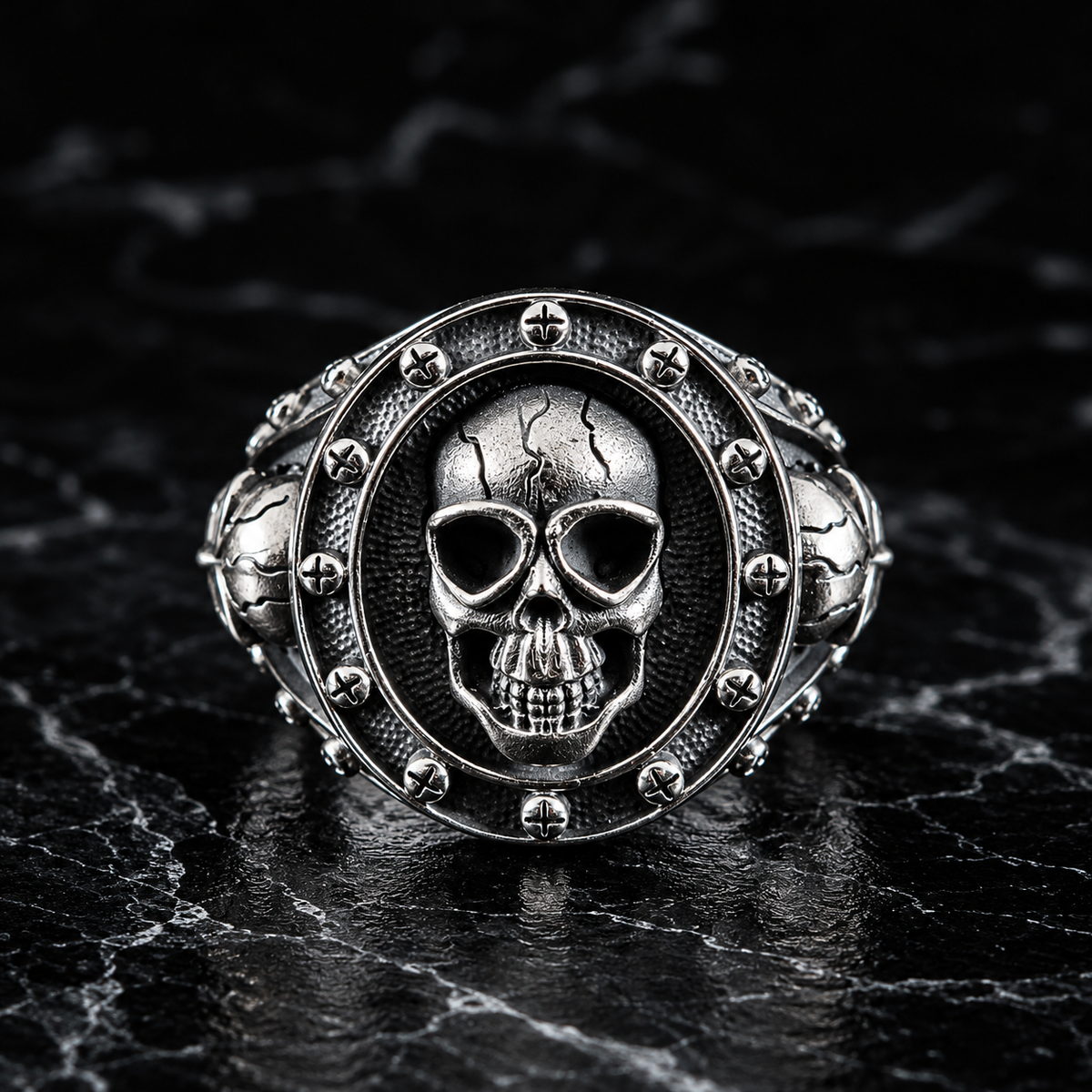 SIEGELRING TOTENKOPF SILBER