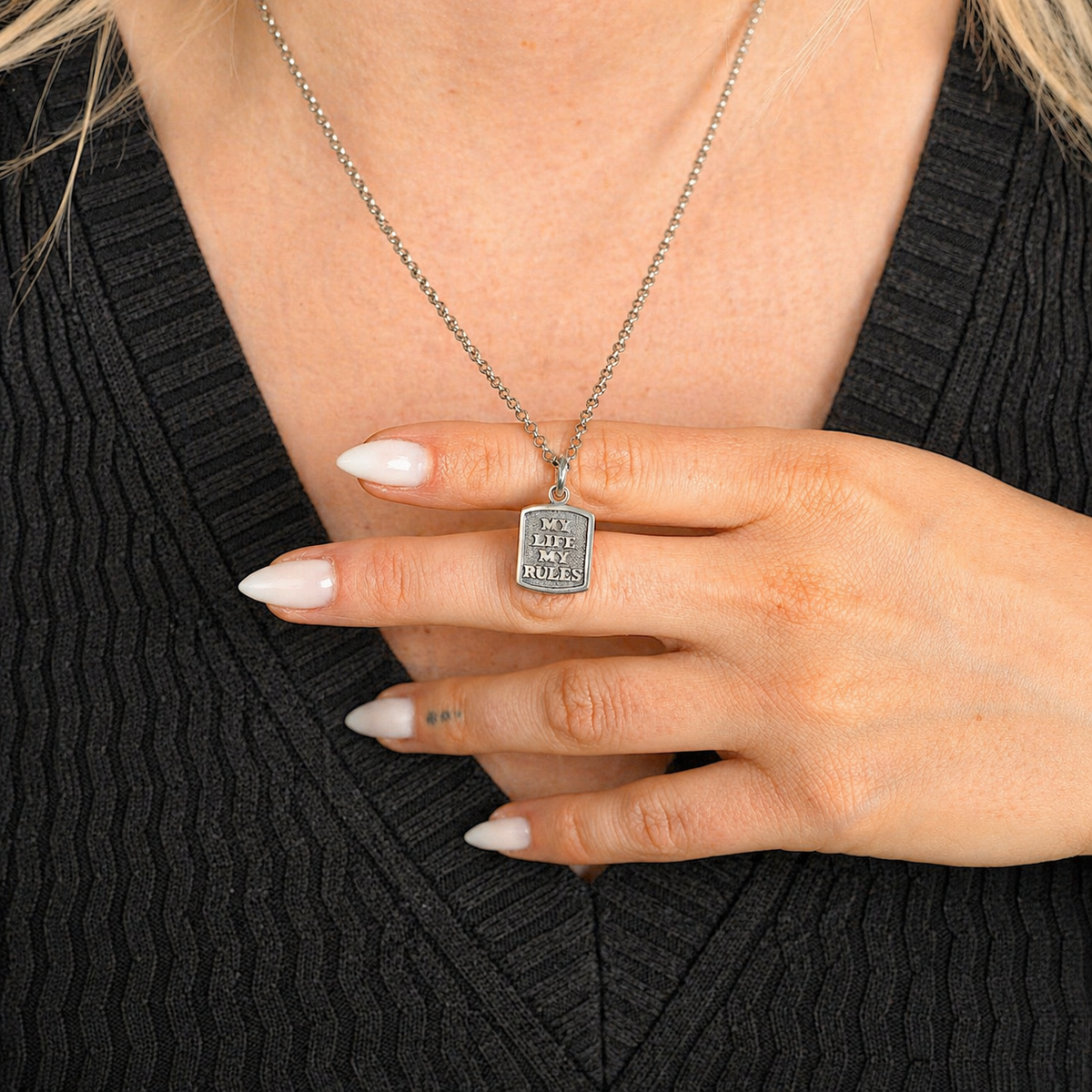 Anhänger Dog Tag "My life my rules"