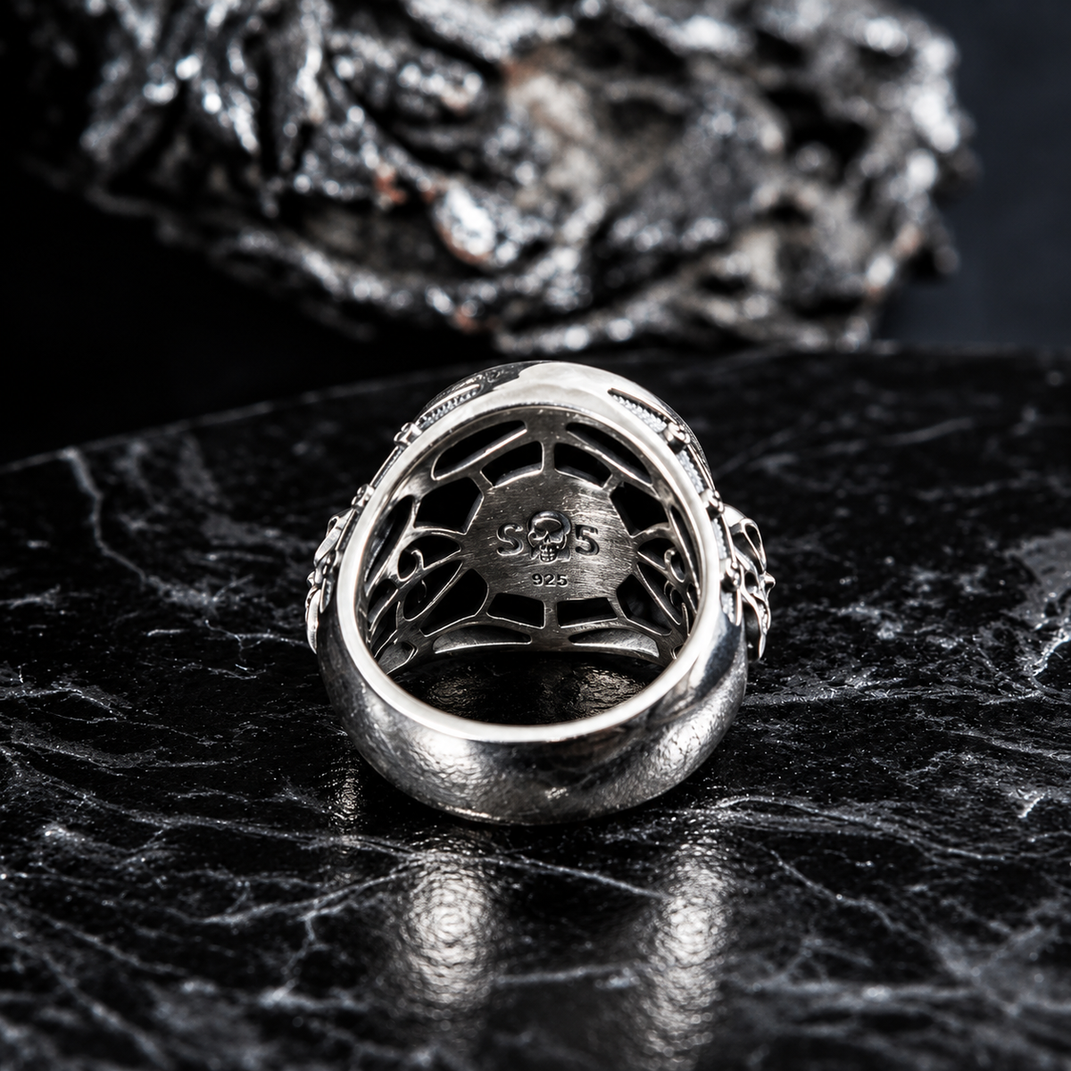 SIEGELRING TOTENKOPF SILBER