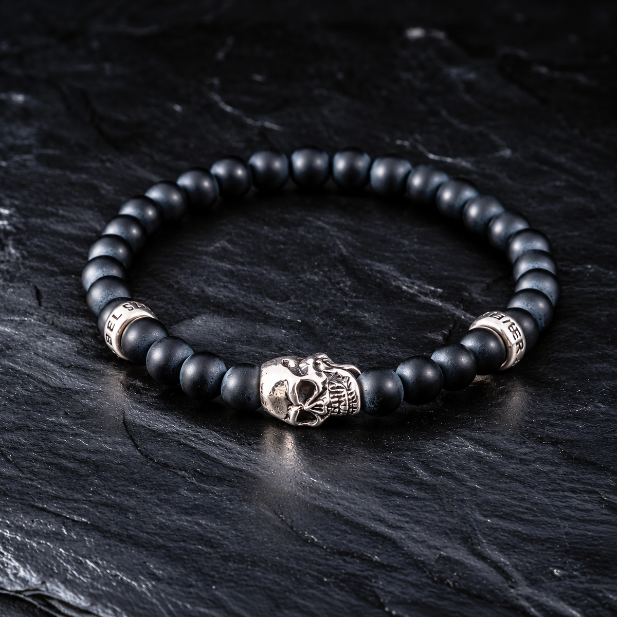 Bracciale teschio onice