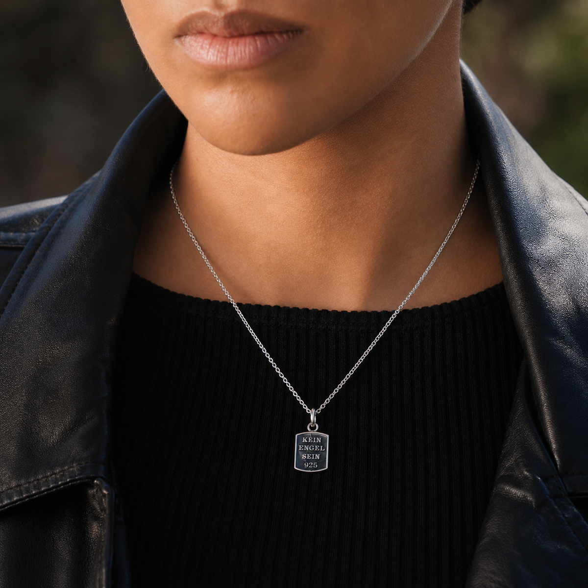 ANHÄNGER DOG TAG GOTT WEISS KLEIN