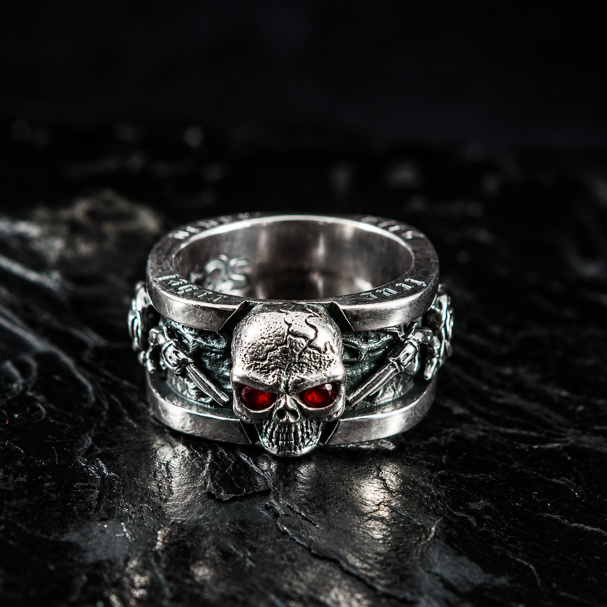 RING TOTENKOPF ROSE PISTOLE