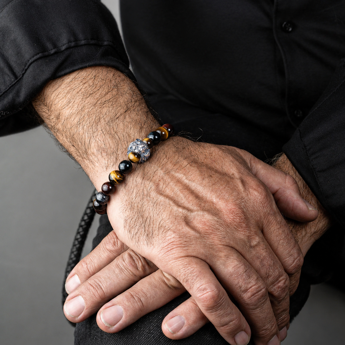 Bracciale leone tigre occhio mix